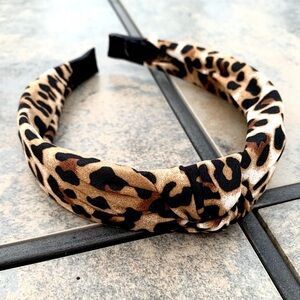 Animal Print Top Knot Headband Cheetah